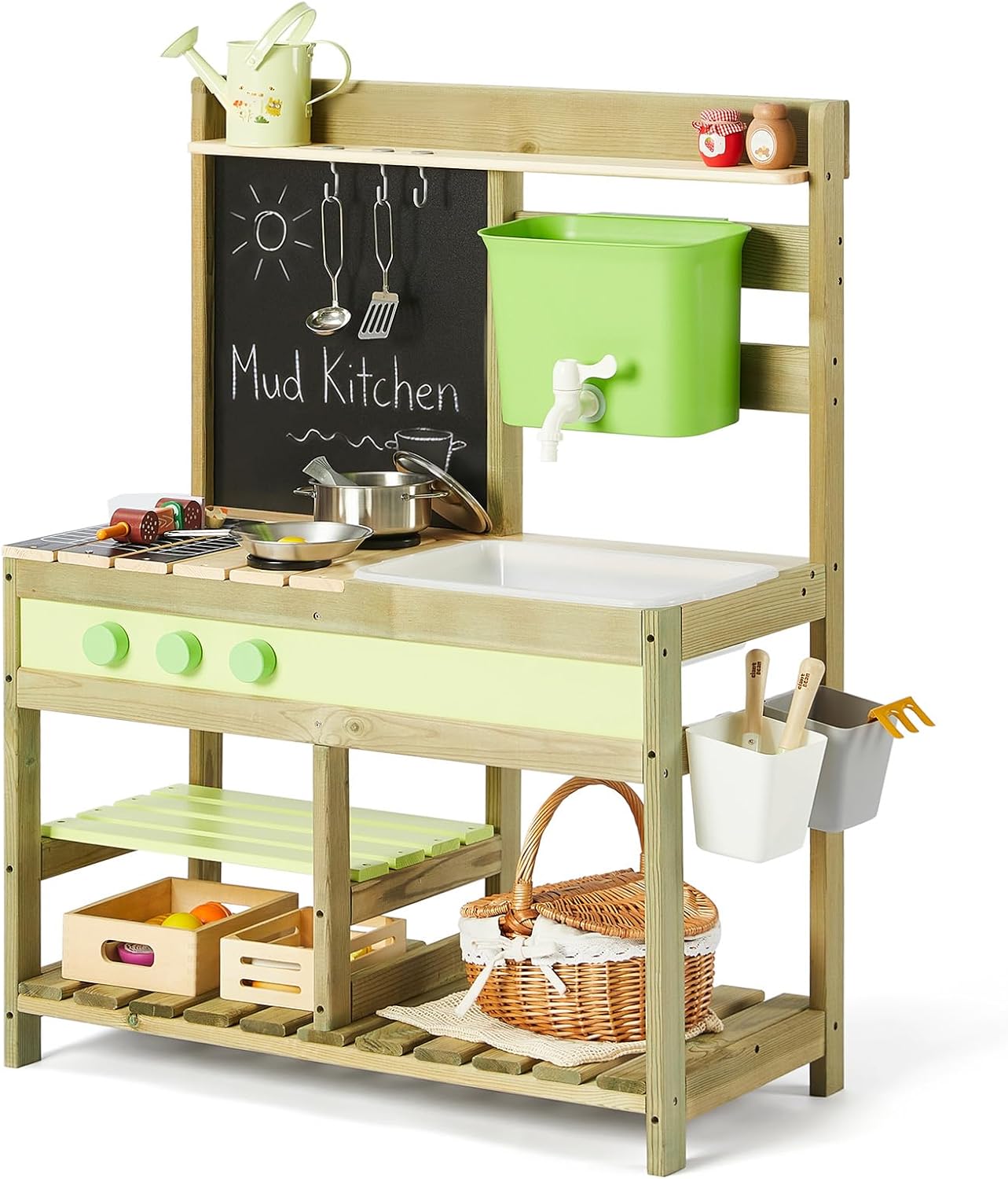Kids Outdoor Mud Table - Giant bean Mud Kitchen for Kids