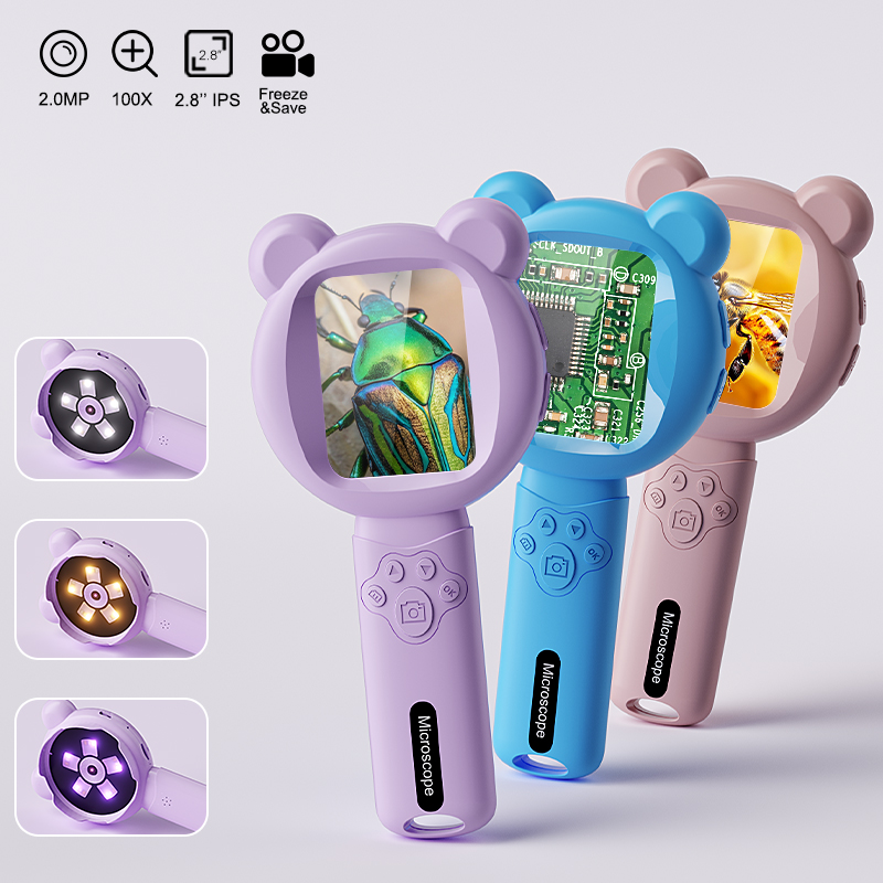 Kids Outdoor Explorer Kit - Kids Digital Magnifier 2.8’’ Screen Portable