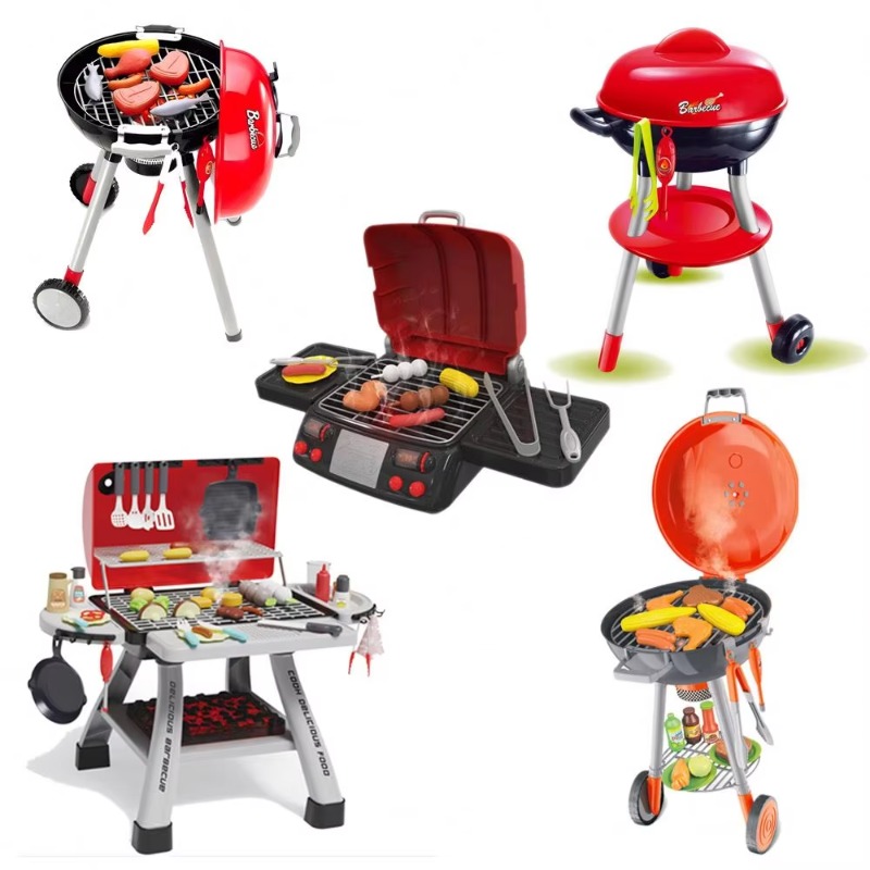 Kids Outdoor Grill Set - Unisex Interactive Kids Play Set with