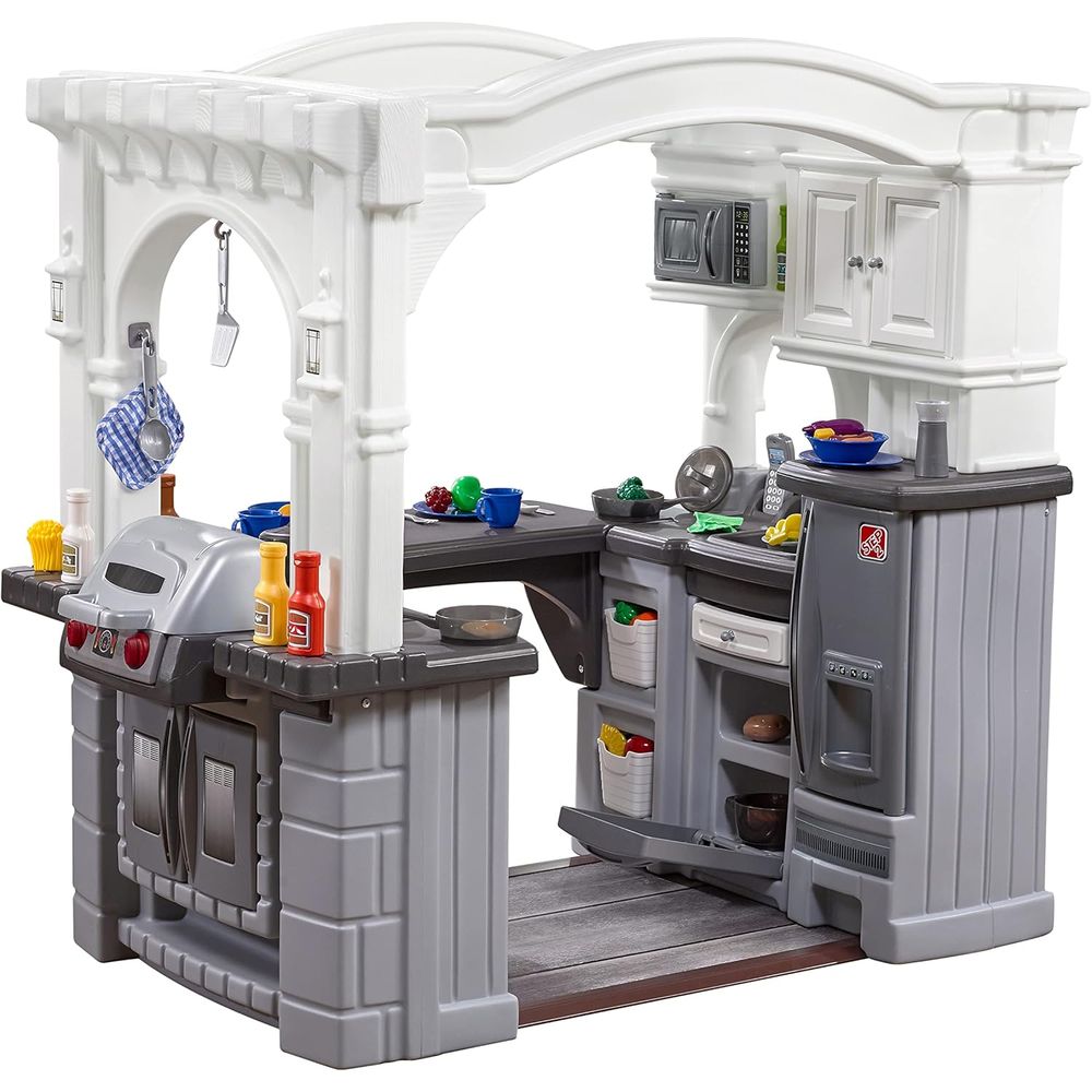 Kids Outdoor Grill Set - Step2 Grand Walk-in Kitchen & Grill