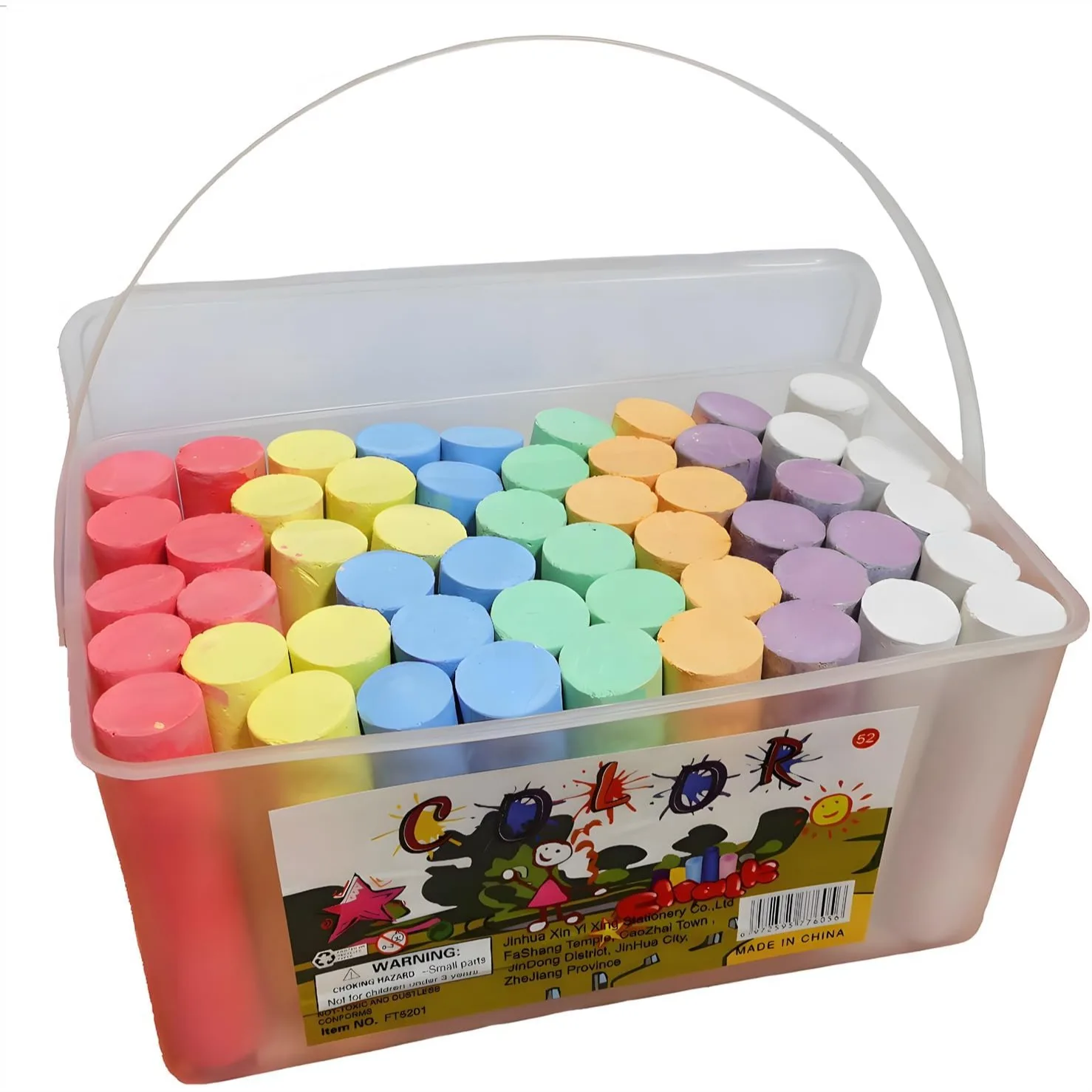 Chalk Outdoor Jumbo - Washable Sidewalk Chalk Set 52 Pieces
