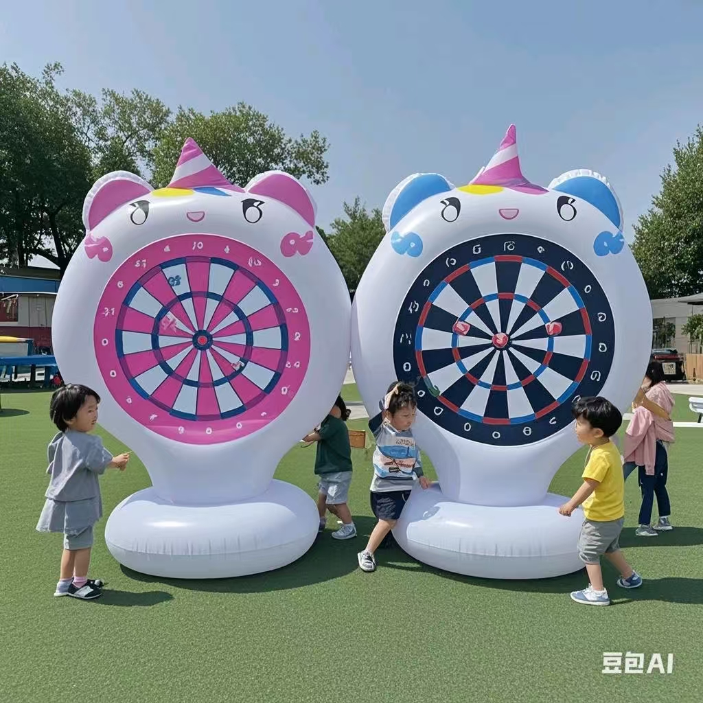Outdoor Toys For Kids - Inflatable Unicorn Throwing Game Target Sticky