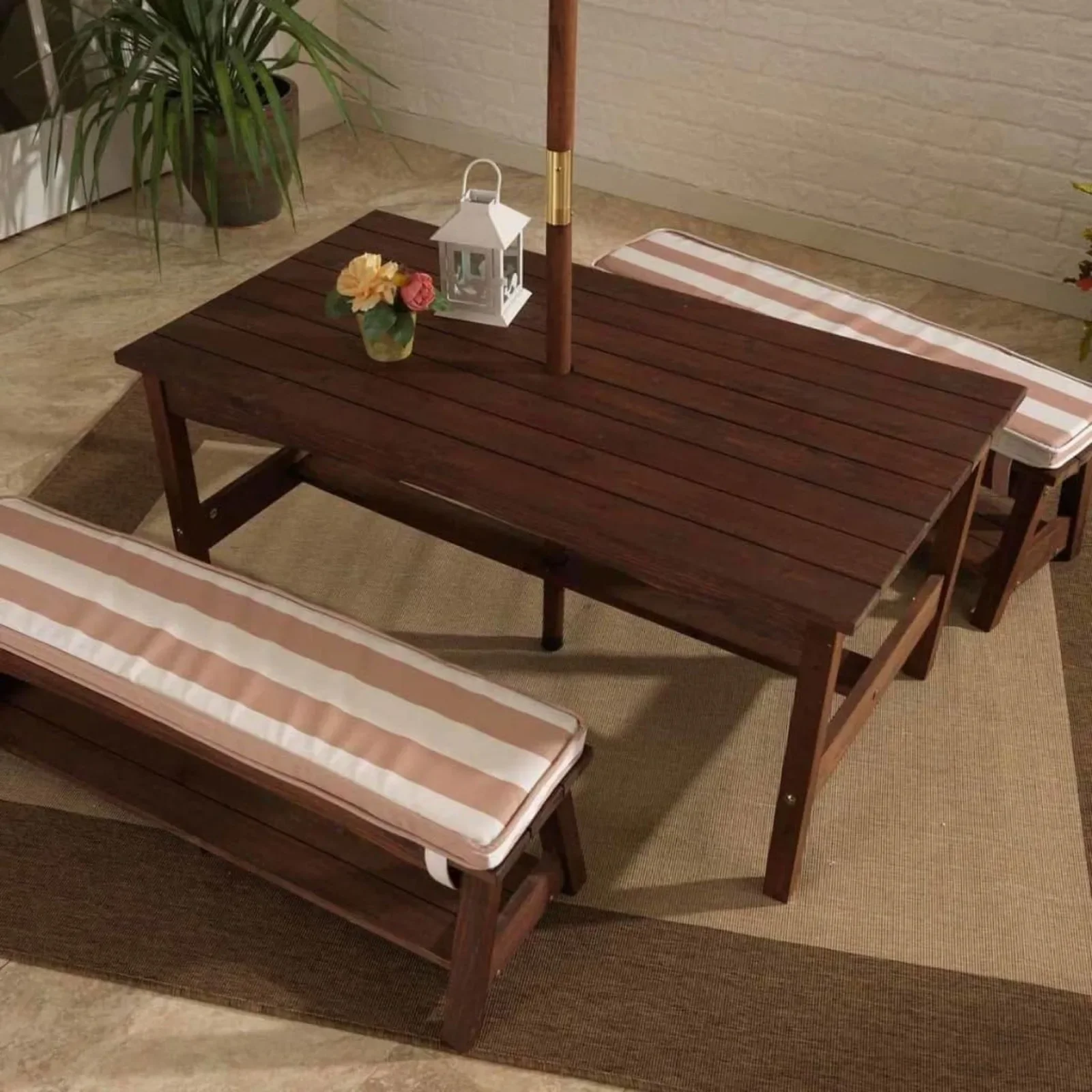 For Outdoor Wooden Table & Ben – Kids Outdoor Bench With Umbrella Bewertung und Preis