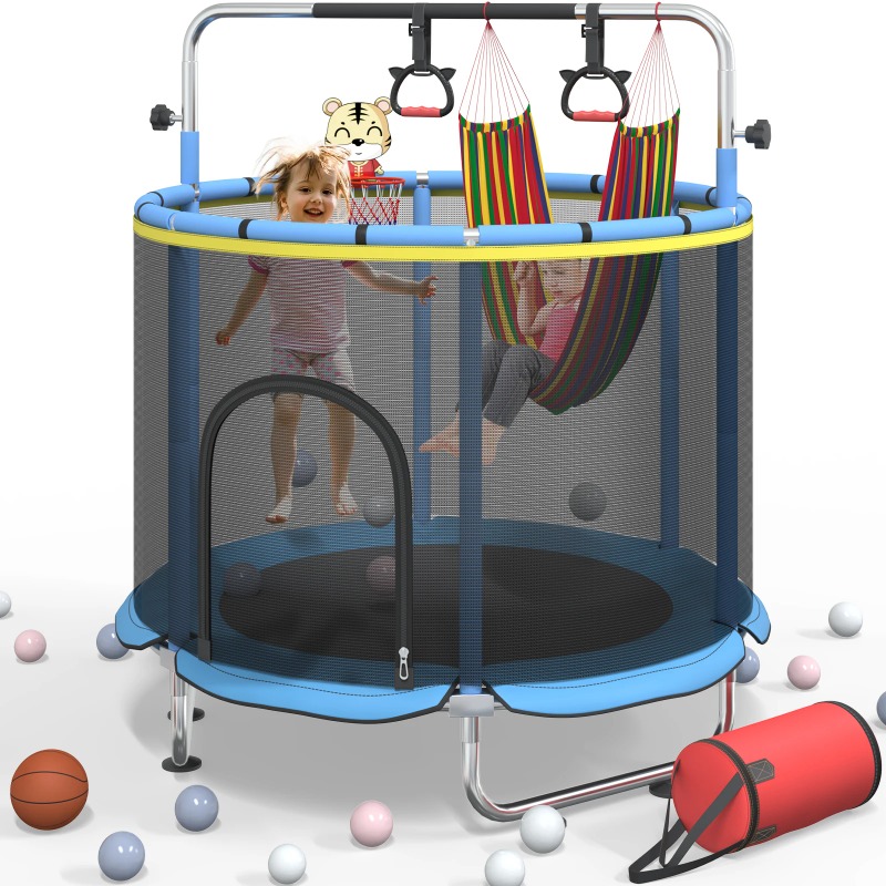 5FT Toddler Trampoline 8-in-1  – Kids Outdoor Hammock Swing Bewertung und Preis