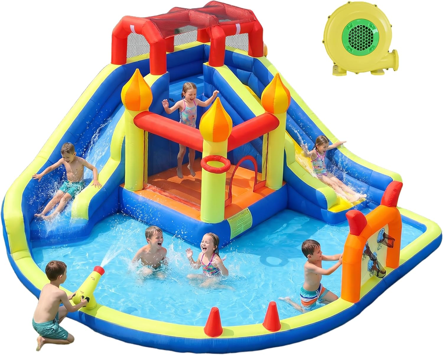 Kids Jumping Castle with Two L – Kids Outdoor Water Slide Bewertung und Preis