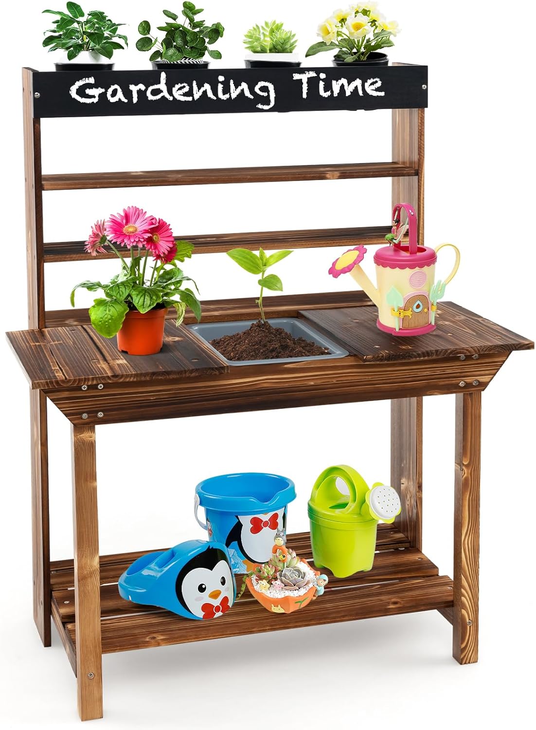 Mud Kitchen, Fir Wood Kids Pot – Kids Outdoor Mud Table Bewertung und Preis