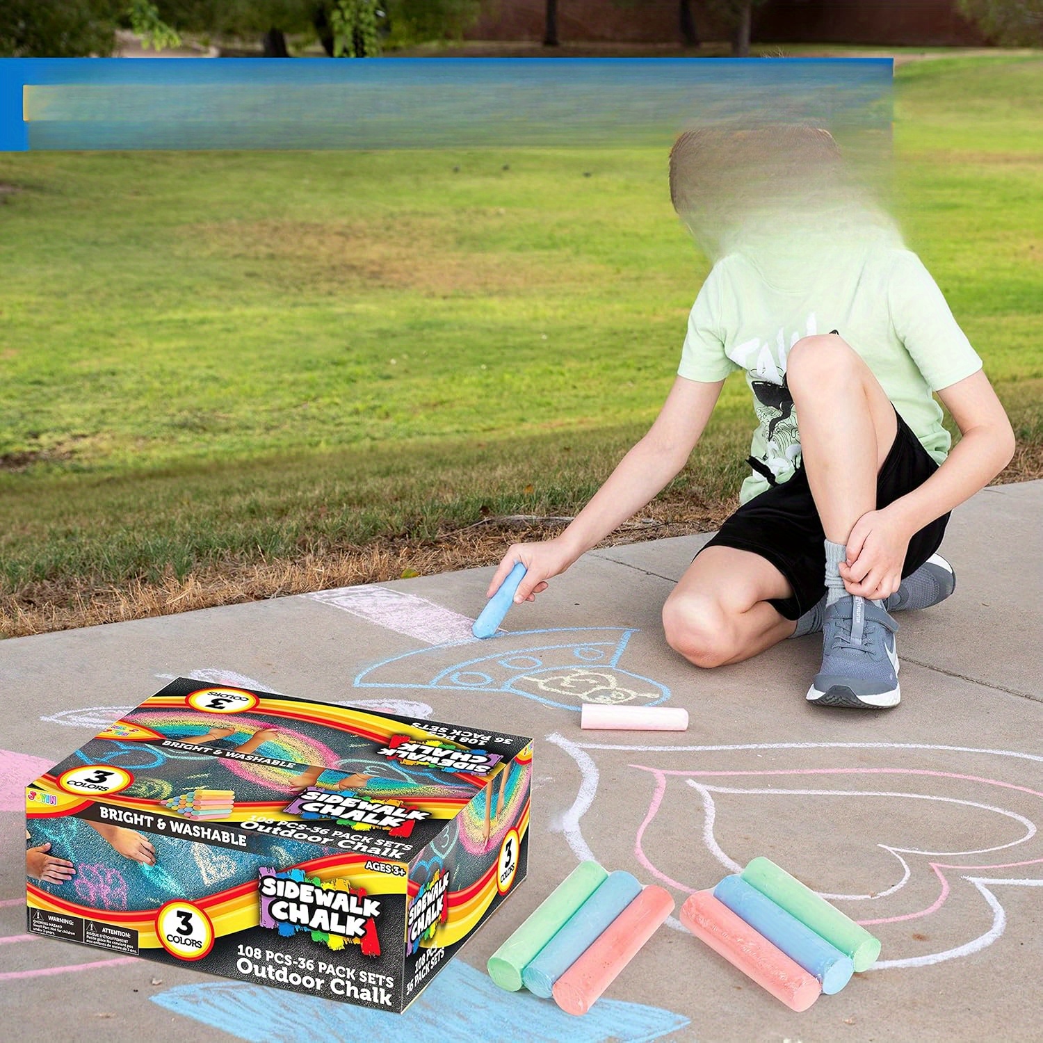 108 PCS Sidewalk Chalk Set in  – Chalk Outdoor Jumbo Bewertung und Preis