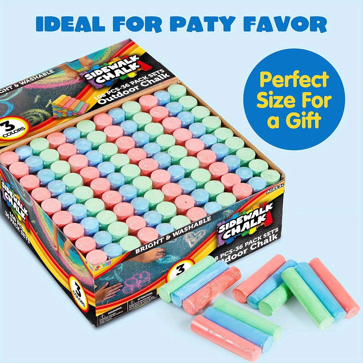 108 PCS Sidewalk Chalk Set in  – Chalk Outdoor Jumbo Bewertung und Preis