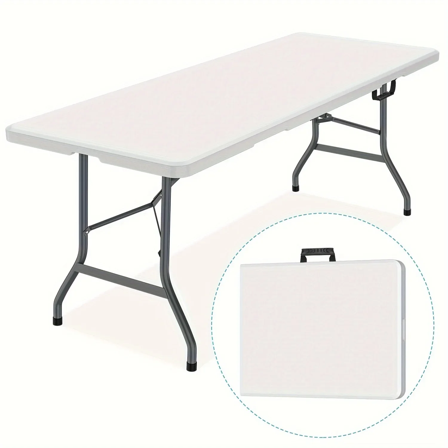 6FT Spacious Plastic Folding T – Kids Outdoor Folding Table Bewertung und Preis