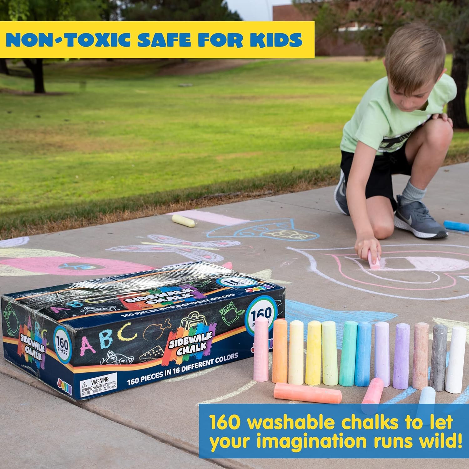 160 PCS Sidewalk Chalks Set No – Chalk Outdoor Jumbo Bewertung und Preis