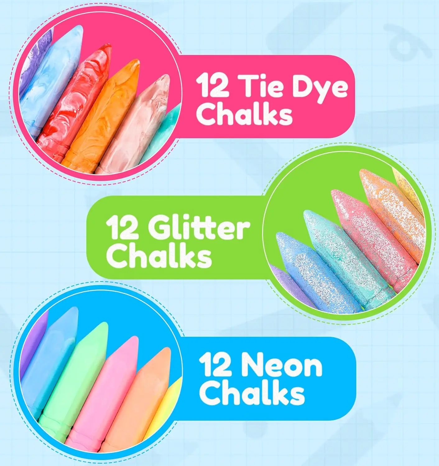 36 Pcs Washable Sidewalk Chalk – Chalk Outdoor Jumbo Bewertung und Preis