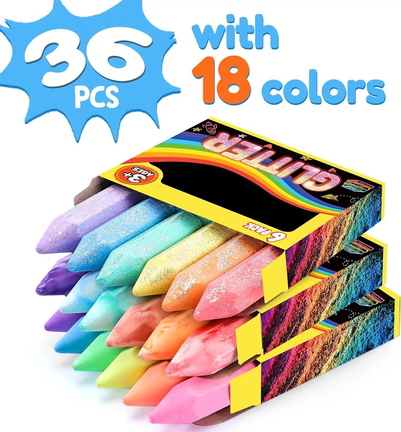 36 Pcs Washable Sidewalk Chalk – Chalk Outdoor Jumbo Bewertung und Preis