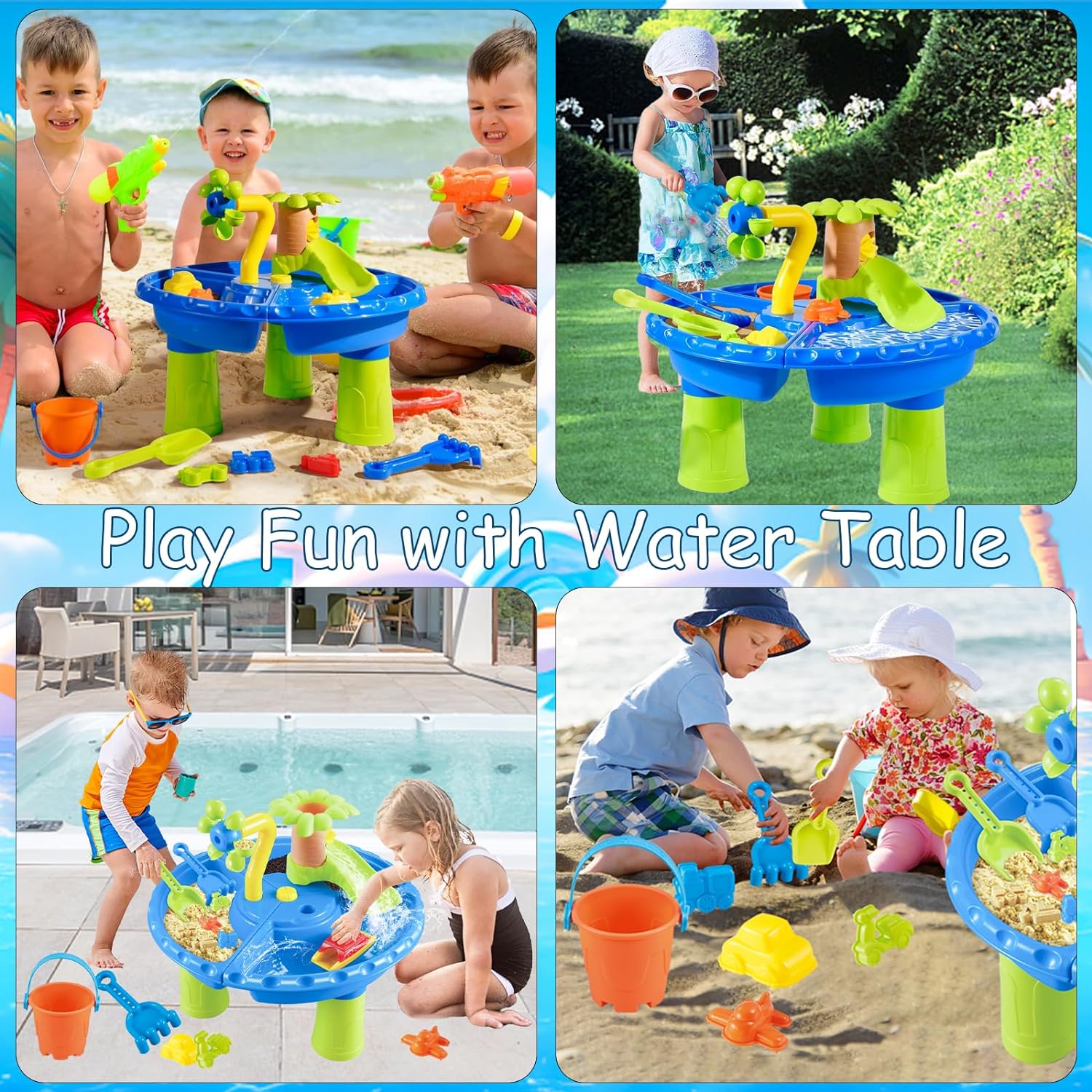 Water Table Sandbox for Kids O – Kids Outdoor Folding Table Bewertung und Preis