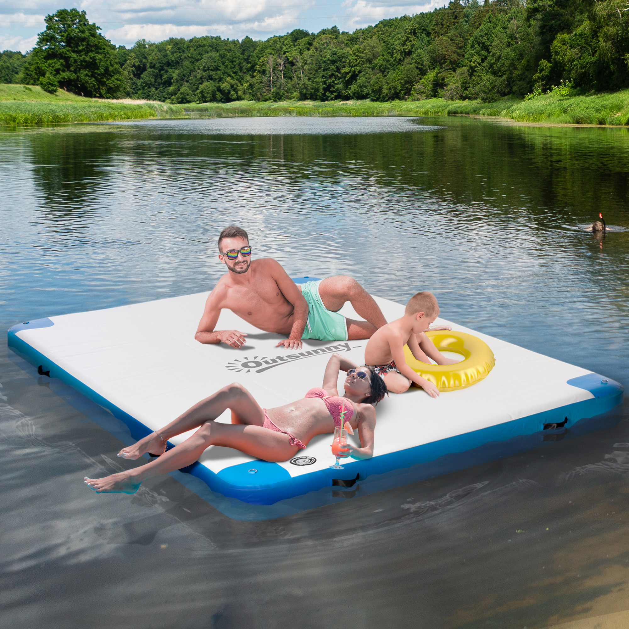 Inflatable Water Park with Wat – Kids Outdoor Yard Equipment Bewertung und Preis