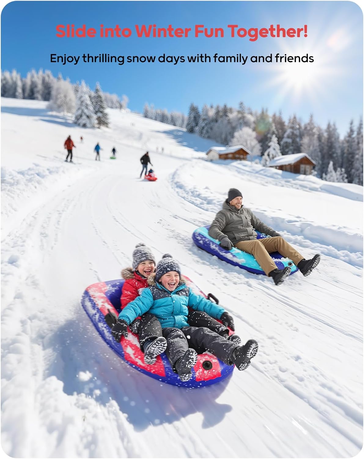 QPAU Inflatable PVC Snow Sled  – Outdoor Toys For Kids Bewertung und Preis