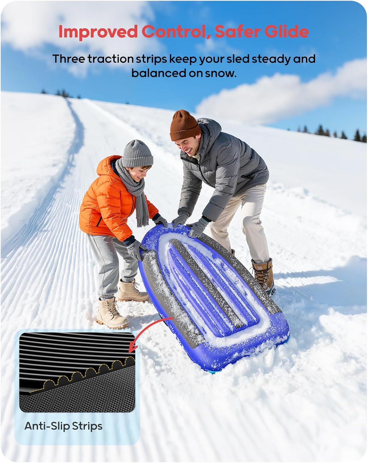 QPAU Inflatable PVC Snow Sled  – Outdoor Toys For Kids Bewertung und Preis