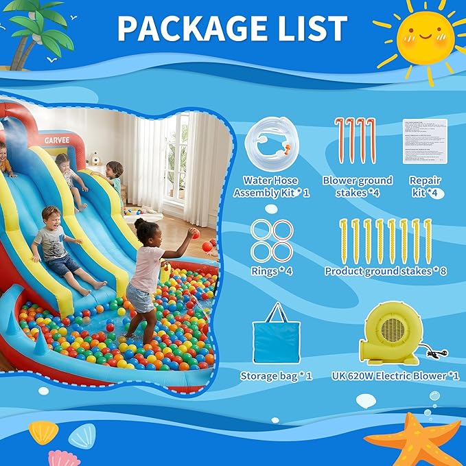 All-Season 8-in-1 Inflatable W – Kids Outdoor Water Slide Bewertung und Preis