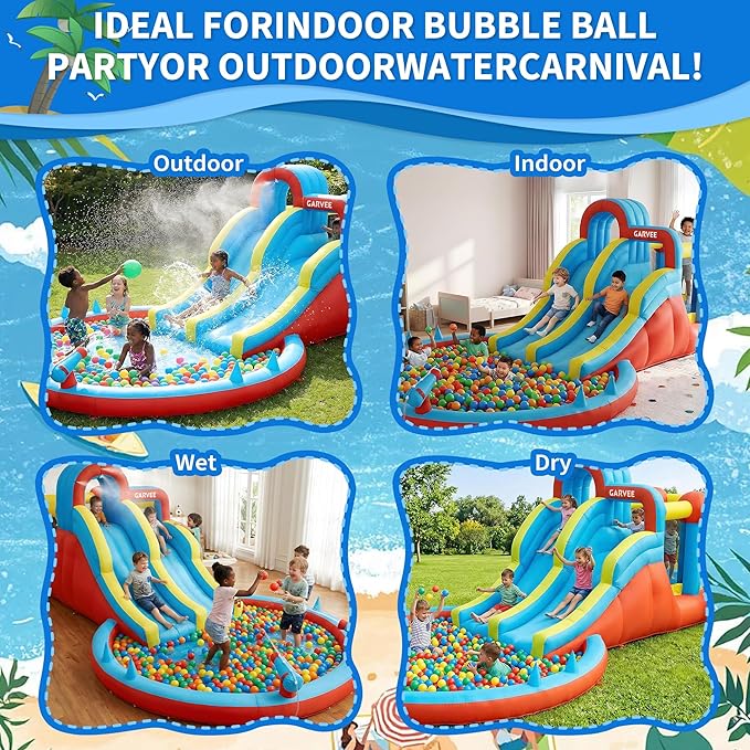 All-Season 8-in-1 Inflatable W – Kids Outdoor Water Slide Bewertung und Preis