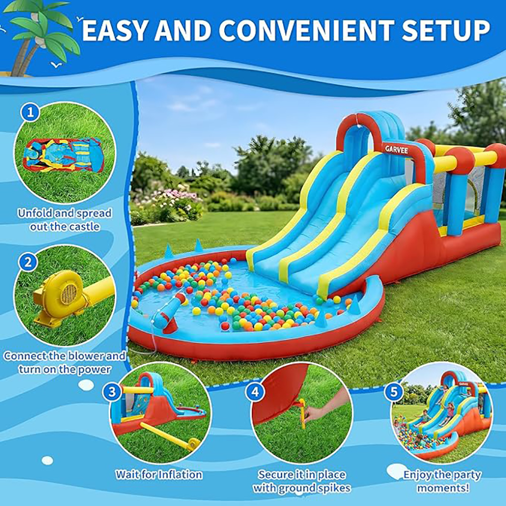 All-Season 8-in-1 Inflatable W – Kids Outdoor Water Slide Bewertung und Preis