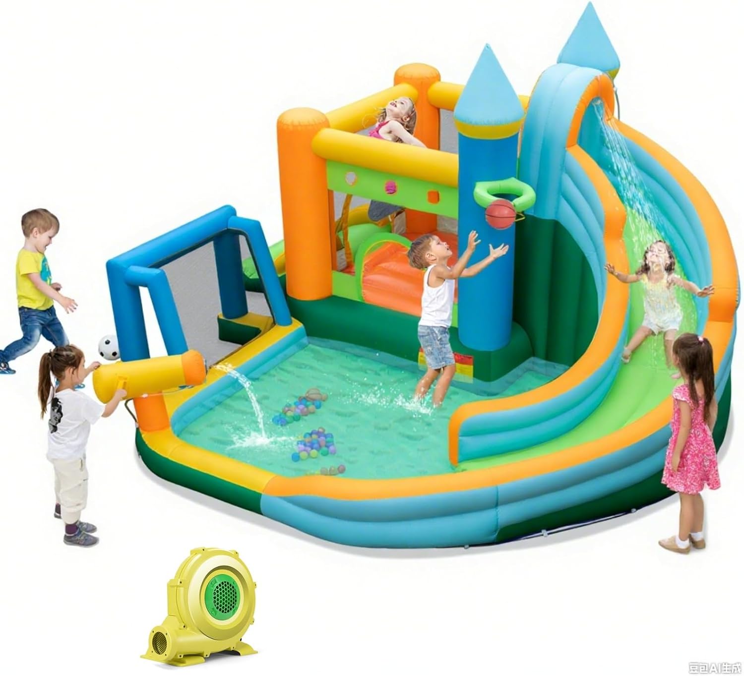 9-in-1 Inflatable Water Slide  – Kids Outdoor Water Slide Bewertung und Preis