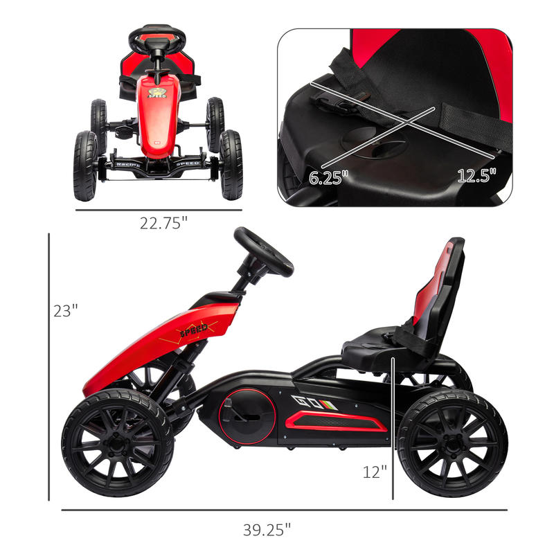 Aosom Kids Pedal Go Kart w/ Sw – Go Kart Pedal Kids Bewertung und Preis