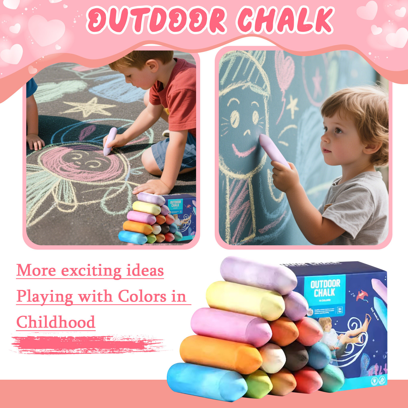 Washable Jumbo Sidewalk Colors – Chalk Outdoor Jumbo Bewertung und Preis