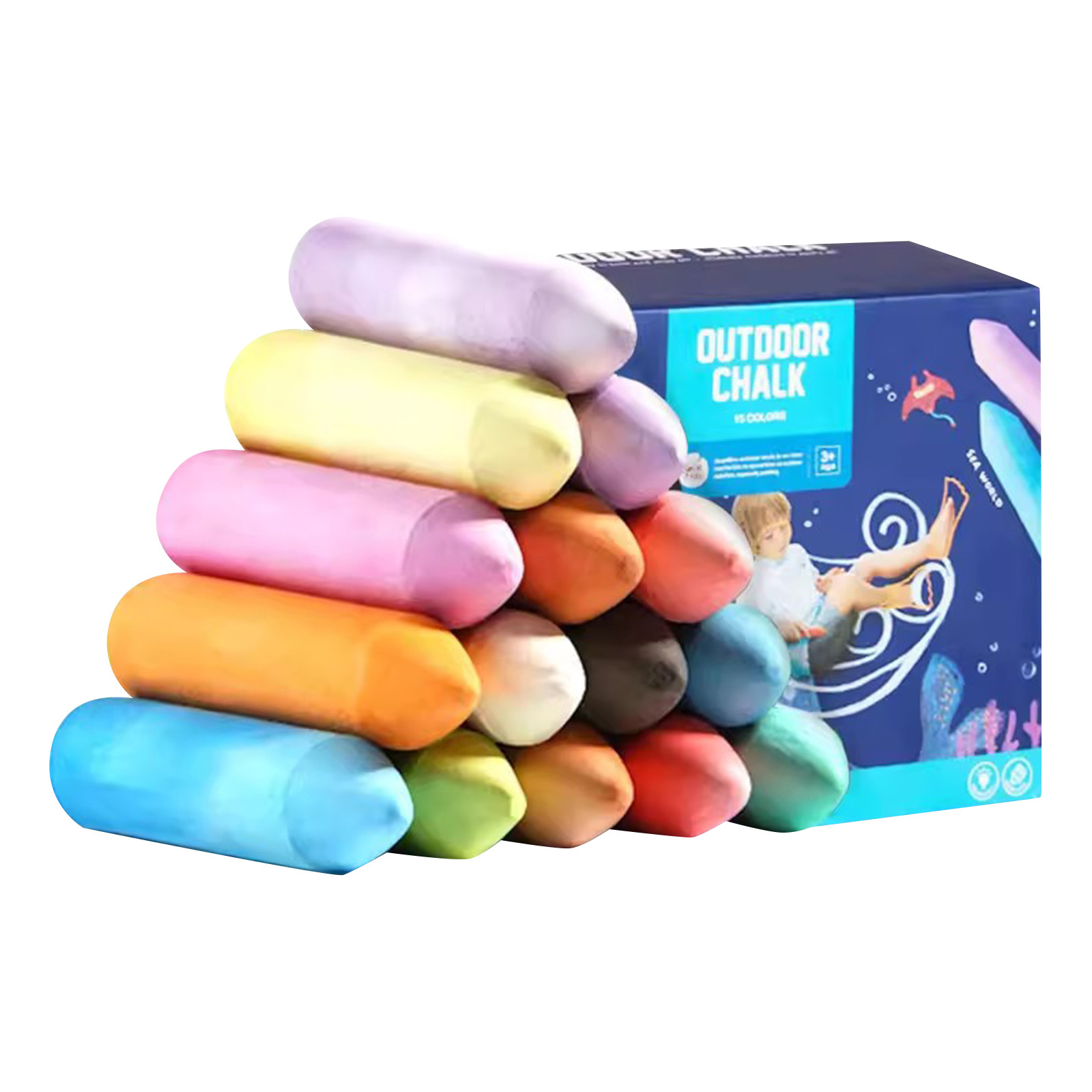 Washable Jumbo Sidewalk Colors – Chalk Outdoor Jumbo Bewertung und Preis