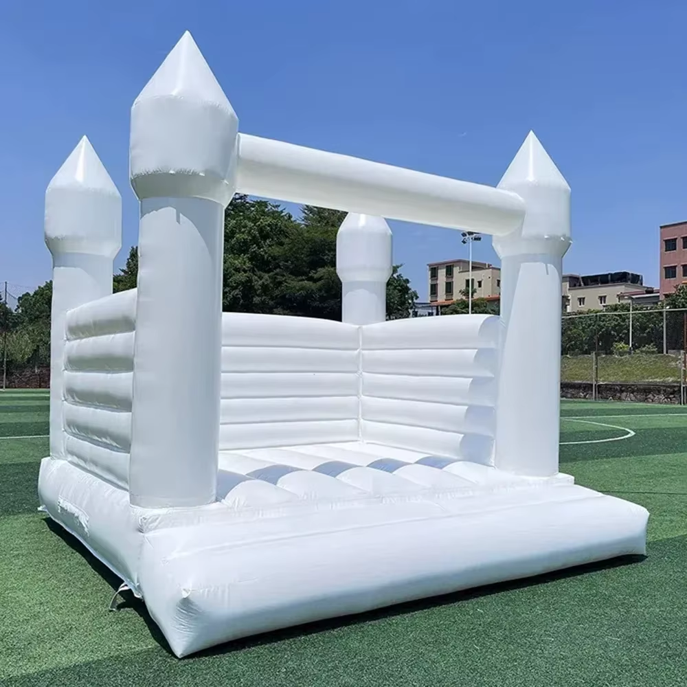 White Inflatable Bounce House  – Outdoor Toys For Kids Bewertung und Preis