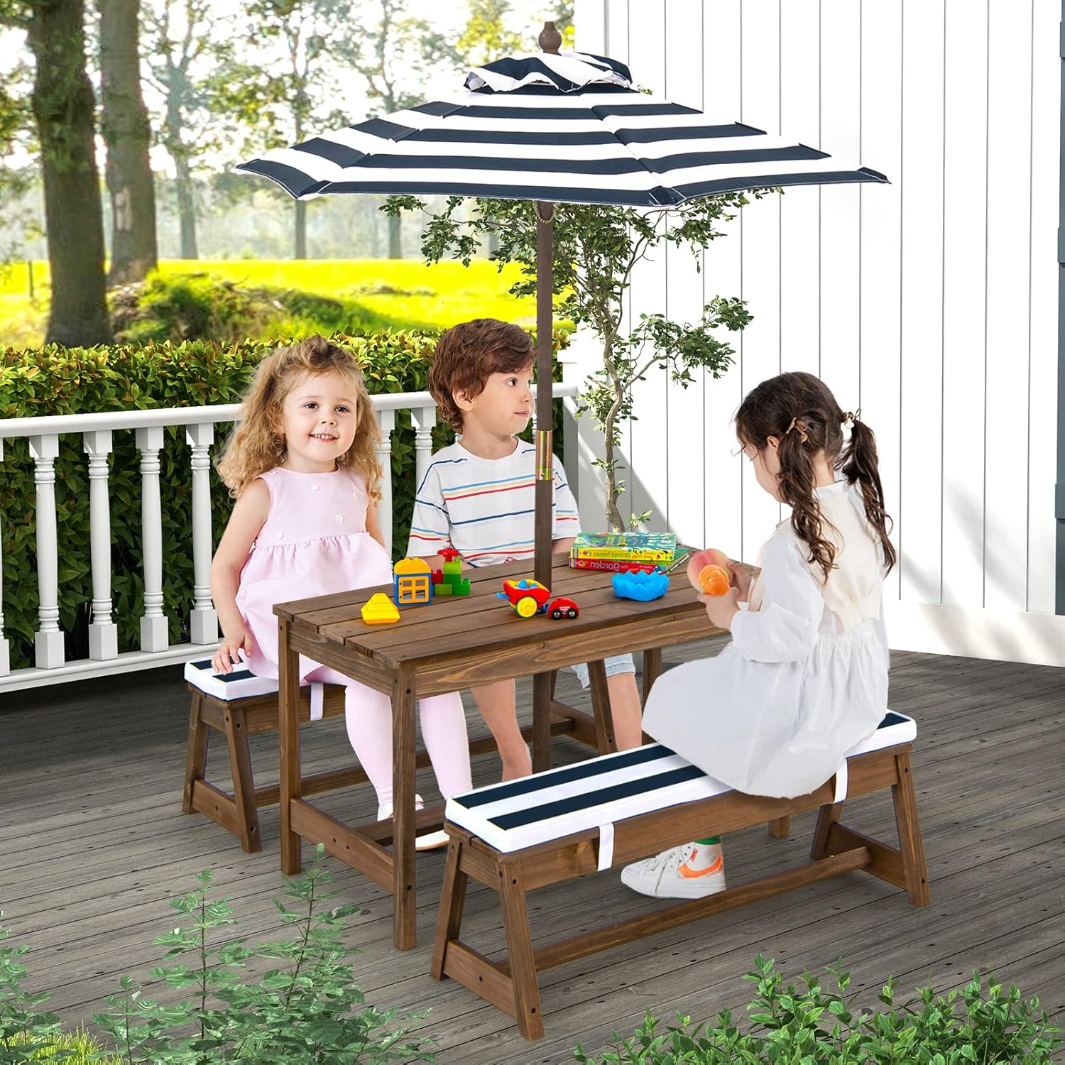 Height Adjustable Wooden Kids  – Kids Outdoor Garden Set Bewertung und Preis