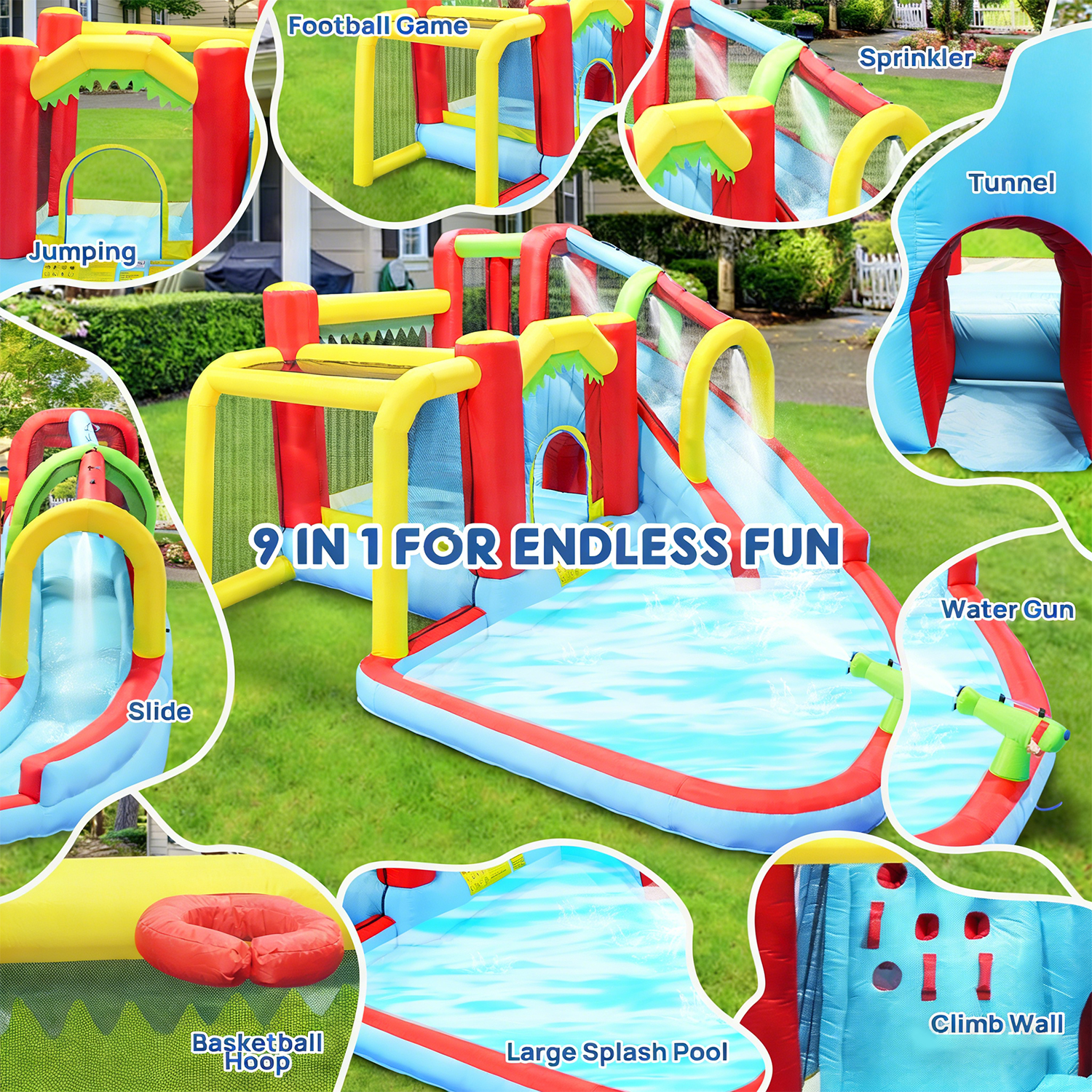 7in1 Inflatable Water Slide Pa – Kids Outdoor Water Slide Bewertung und Preis
