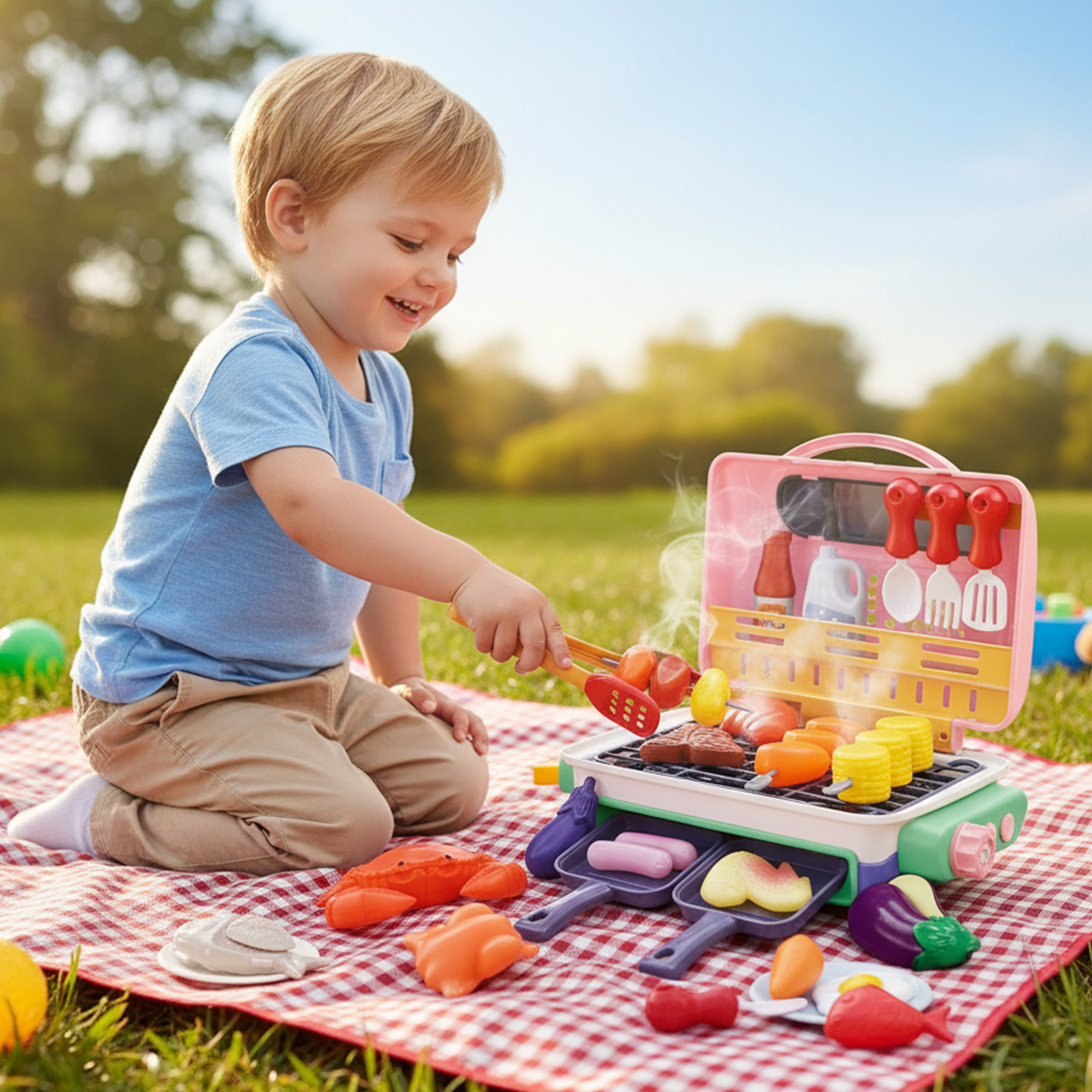 Kids Simulated Barbecue Set wi – Kids Outdoor Grill Set Bewertung und Preis