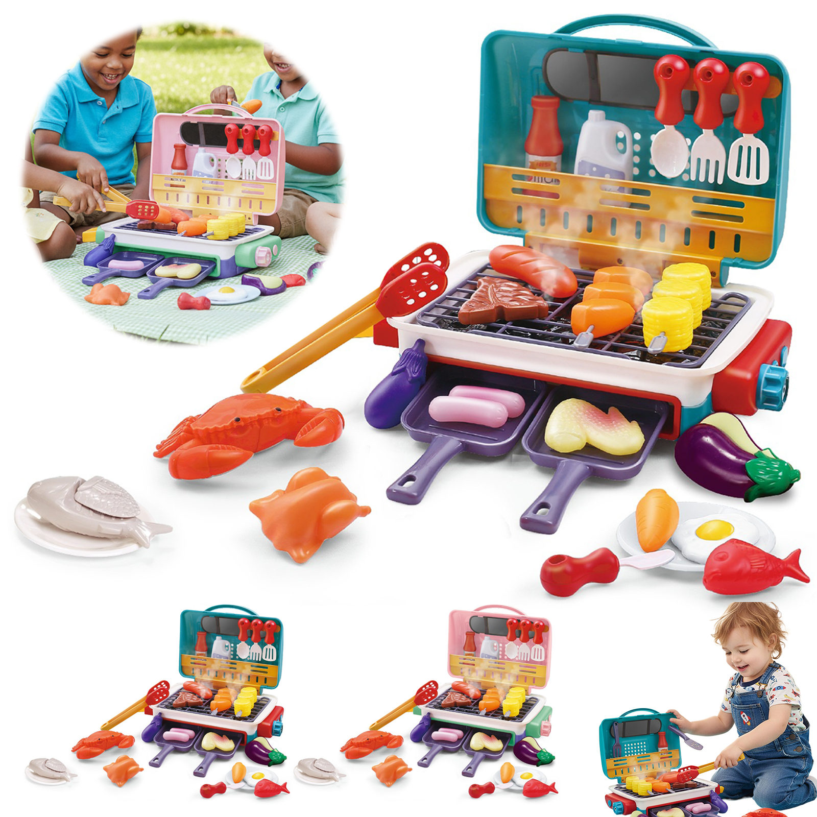 Kids Simulated Barbecue Set wi – Kids Outdoor Grill Set Bewertung und Preis