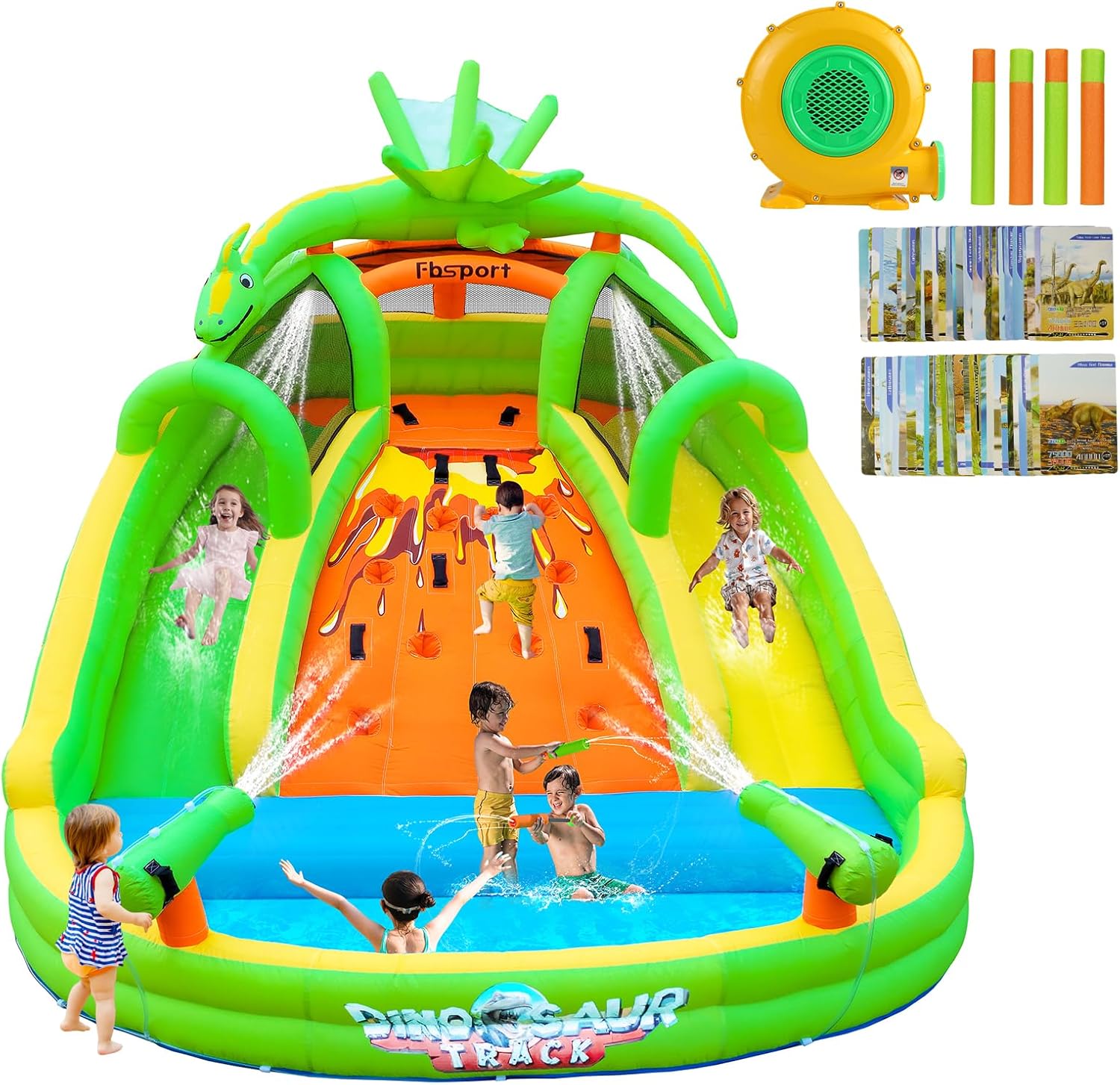 Kids Inflatable Bounce House w – Kids Outdoor Water Slide Bewertung und Preis