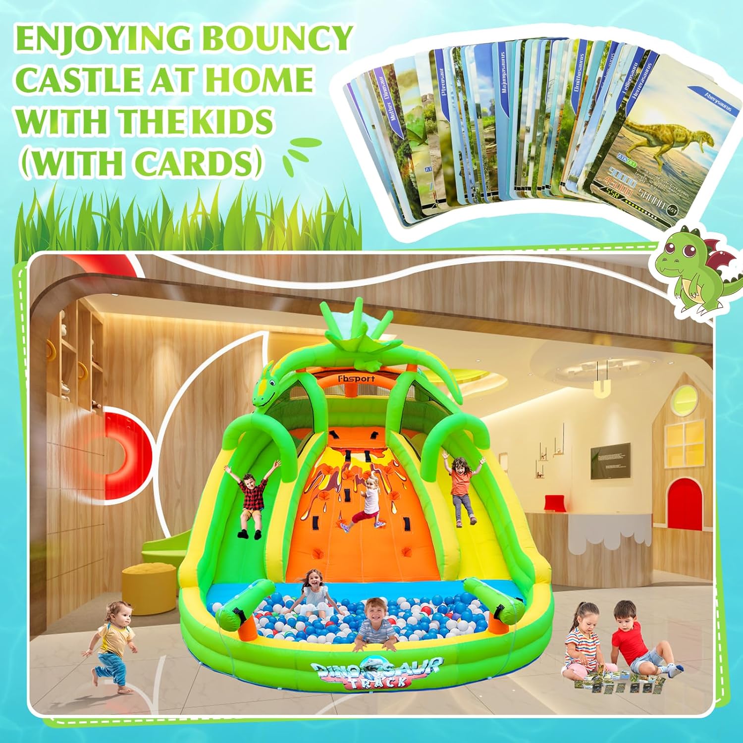 Kids Inflatable Bounce House w – Kids Outdoor Water Slide Bewertung und Preis