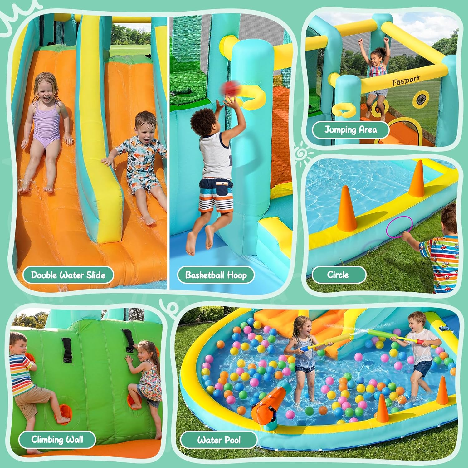 Double Slide Inflatable Water  – Kids Outdoor Water Slide Bewertung und Preis