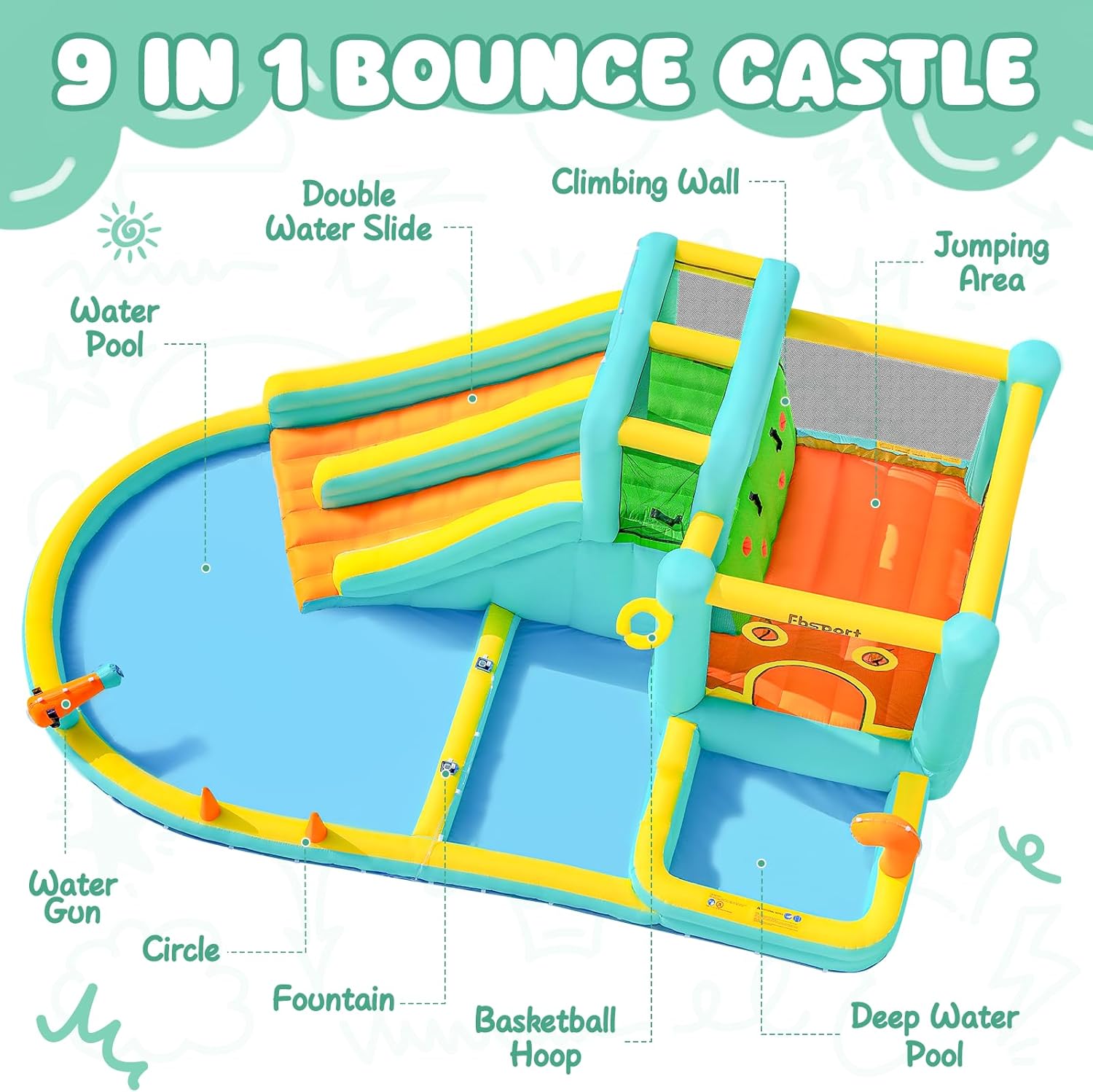 Double Slide Inflatable Water  – Kids Outdoor Water Slide Bewertung und Preis
