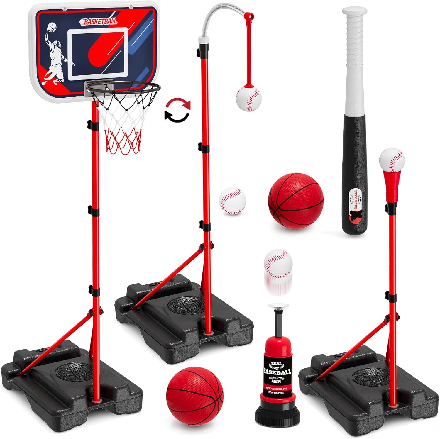 4-in-1 Kids Basketball Hoop &  – Outdoor Toys For Kids Bewertung und Preis