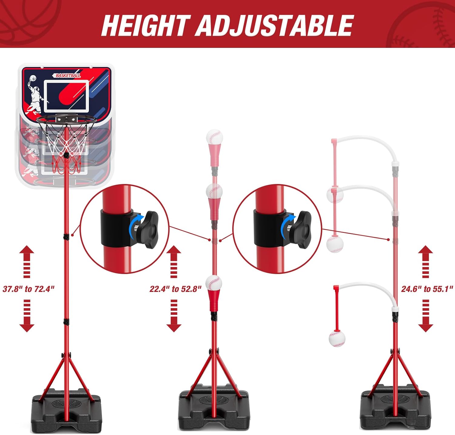 4-in-1 Kids Basketball Hoop &  – Outdoor Toys For Kids Bewertung und Preis