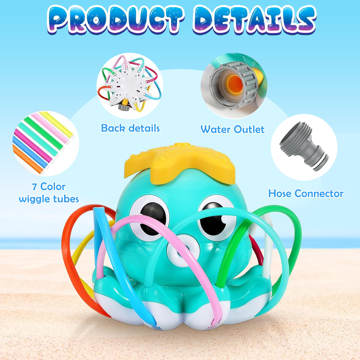 Octopus Sprinkler Water Spray  – Kids Outdoor Yard Toys Bewertung und Preis