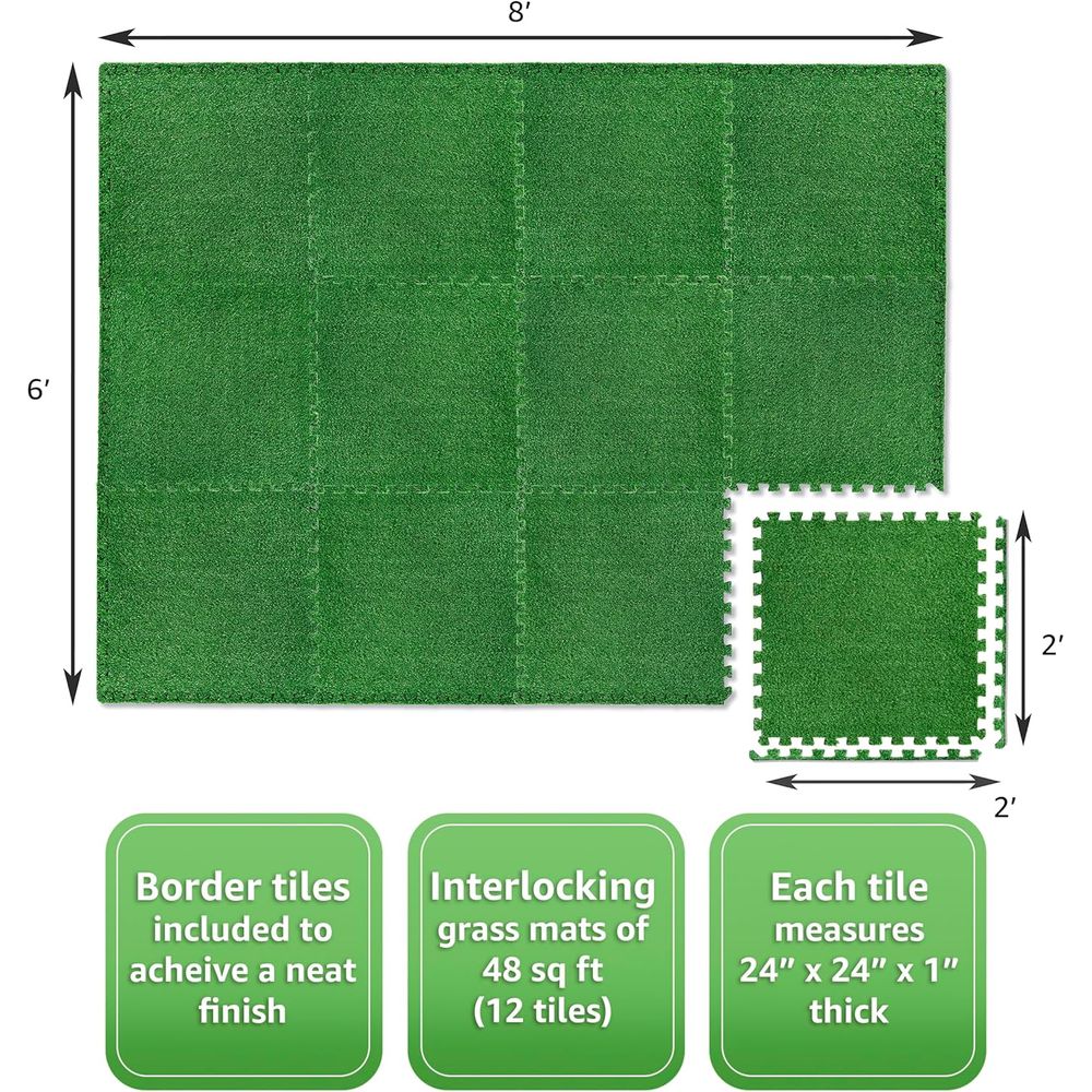 12-Piece Interlocking Artifici – Kids Outdoor Gym Bewertung und Preis