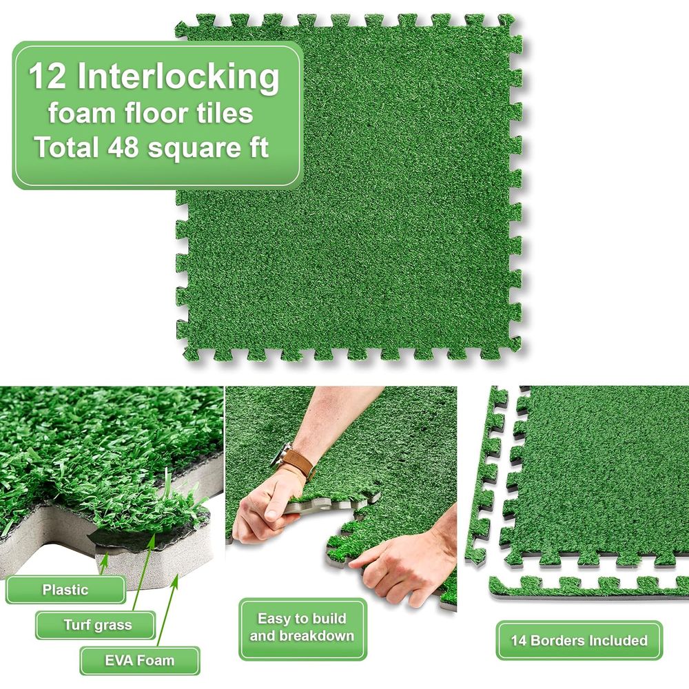 12-Piece Interlocking Artifici – Kids Outdoor Gym Bewertung und Preis