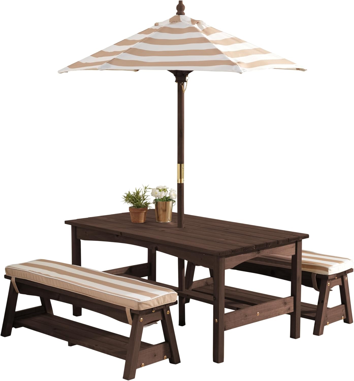 Outdoor Wooden Table & Bench S – Kids Outdoor Bench With Umbrella Bewertung und Preis