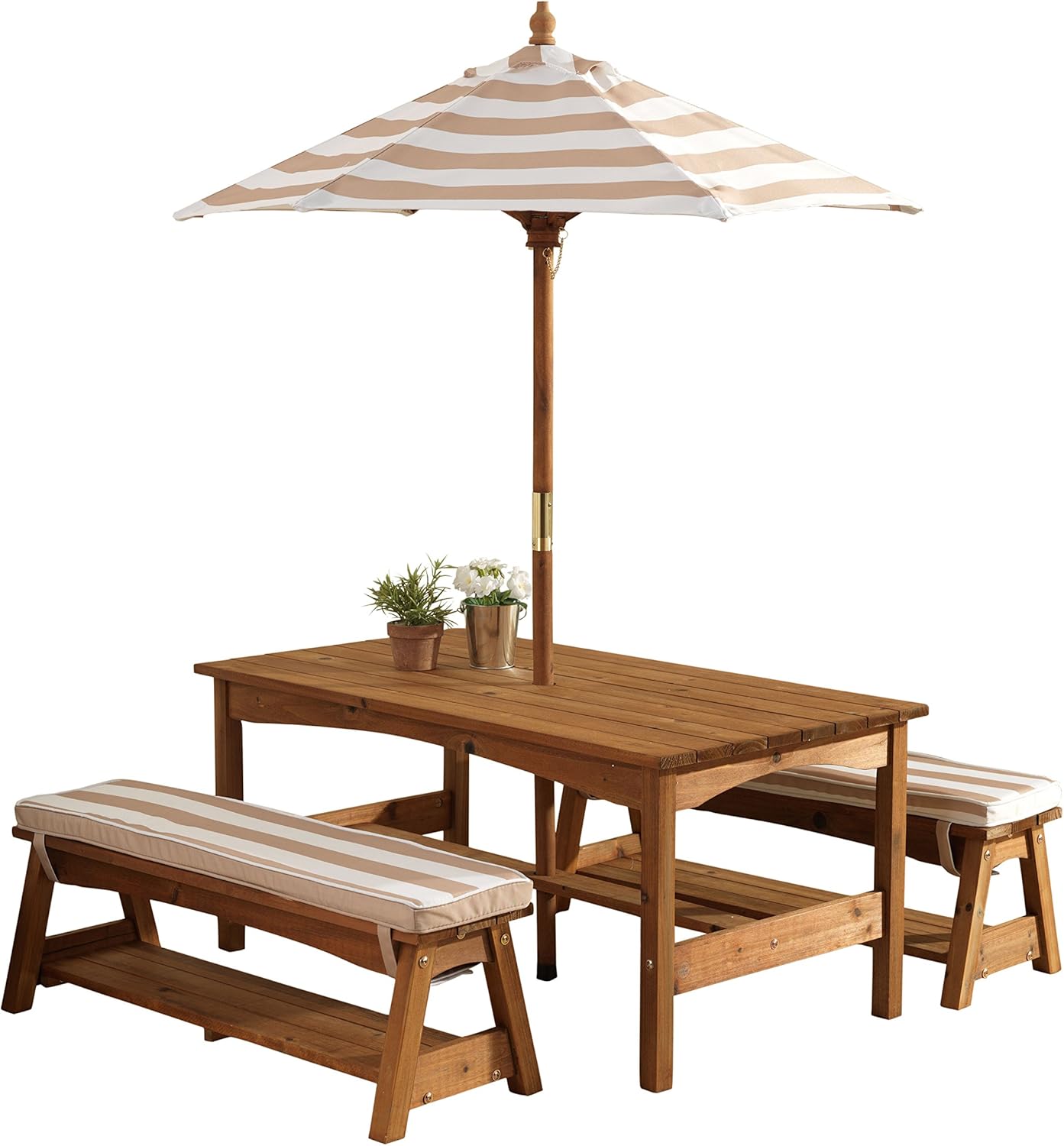 Outdoor Wooden Table & Bench S – Kids Outdoor Bench With Umbrella Bewertung und Preis