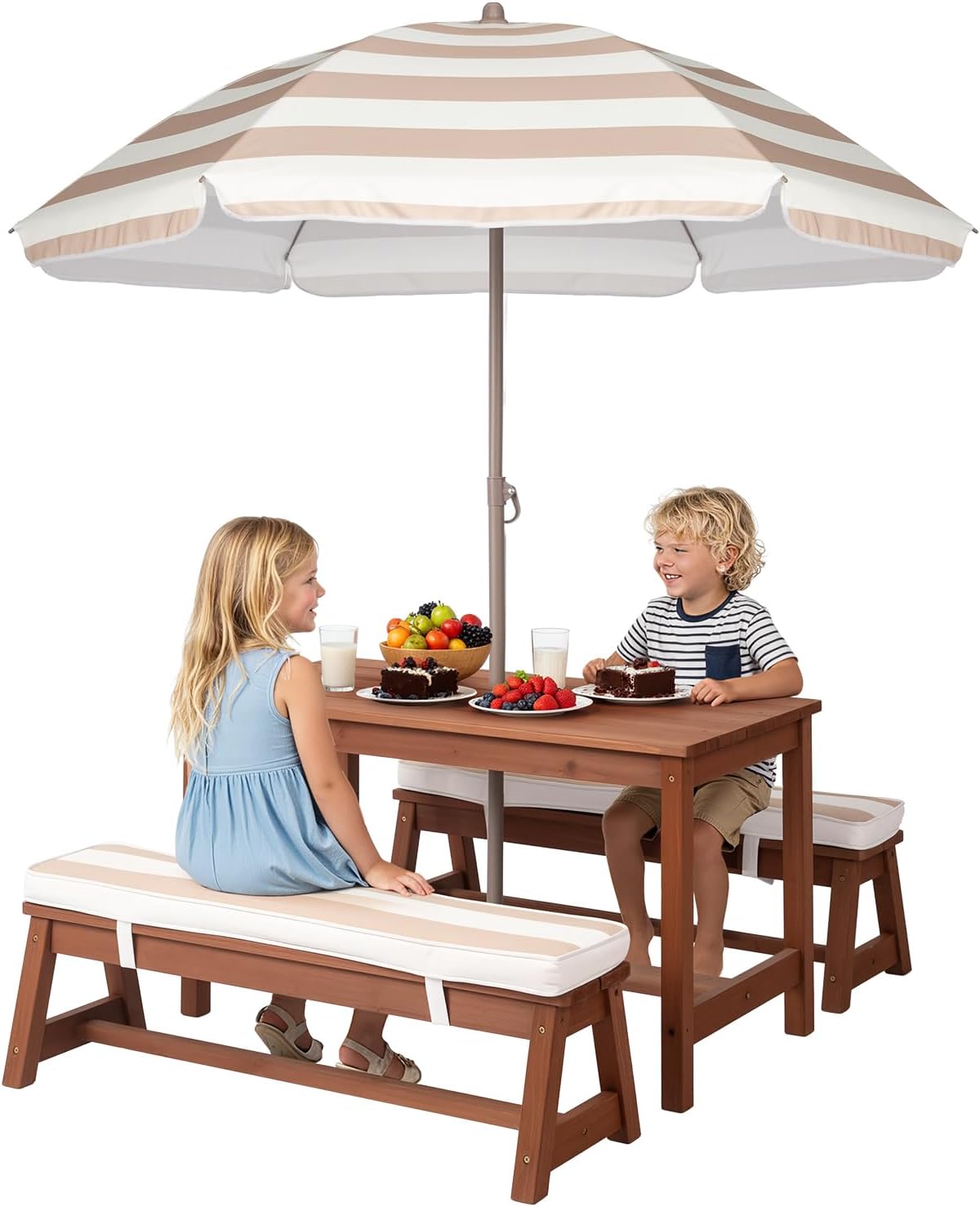 Kids Picnic Table Outdoor Wood – Kids Outdoor Bench With Umbrella Bewertung und Preis
