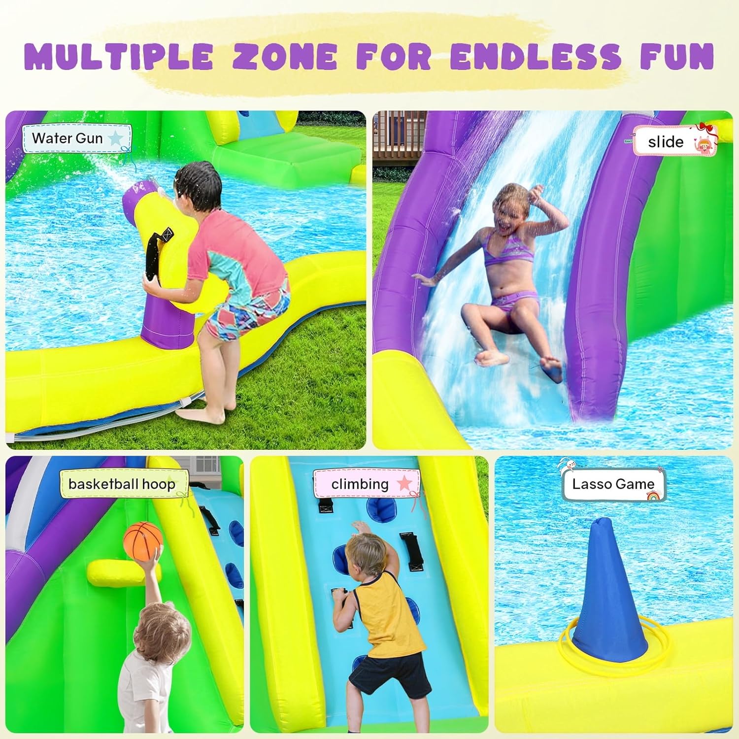 13x14FT Inflatable Bounce Hous – Kids Outdoor Water Slide Bewertung und Preis