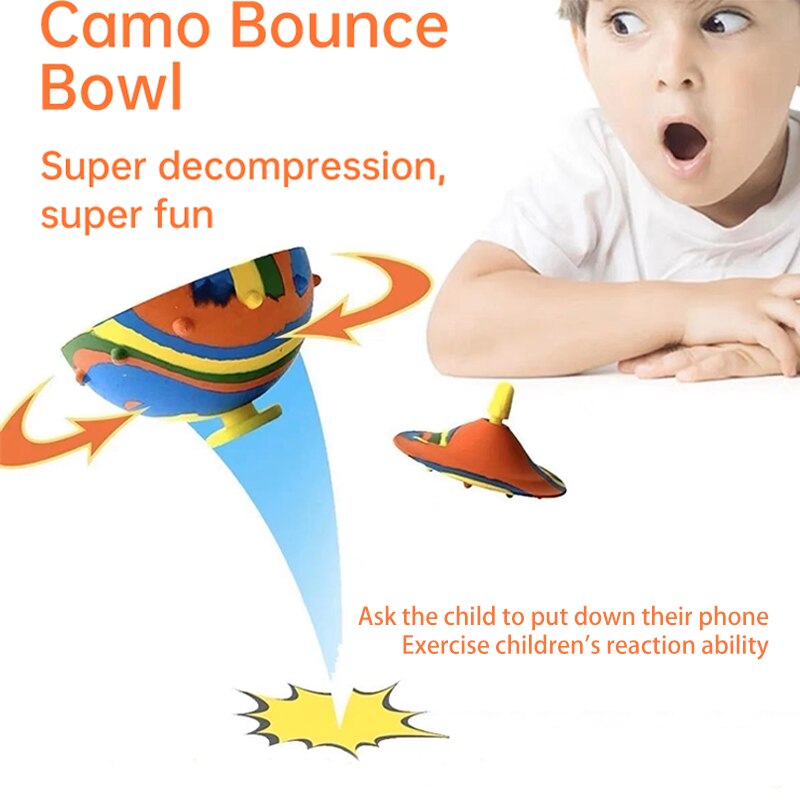 1Pc Camo Bounce Bowl Creative  – Kids Outdoor Jumping Toys Bewertung und Preis