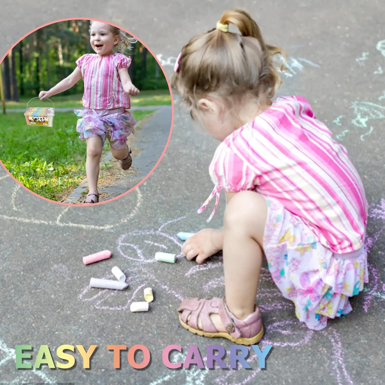 Washable Sidewalk Chalk Set 52 – Chalk Outdoor Jumbo Bewertung und Preis