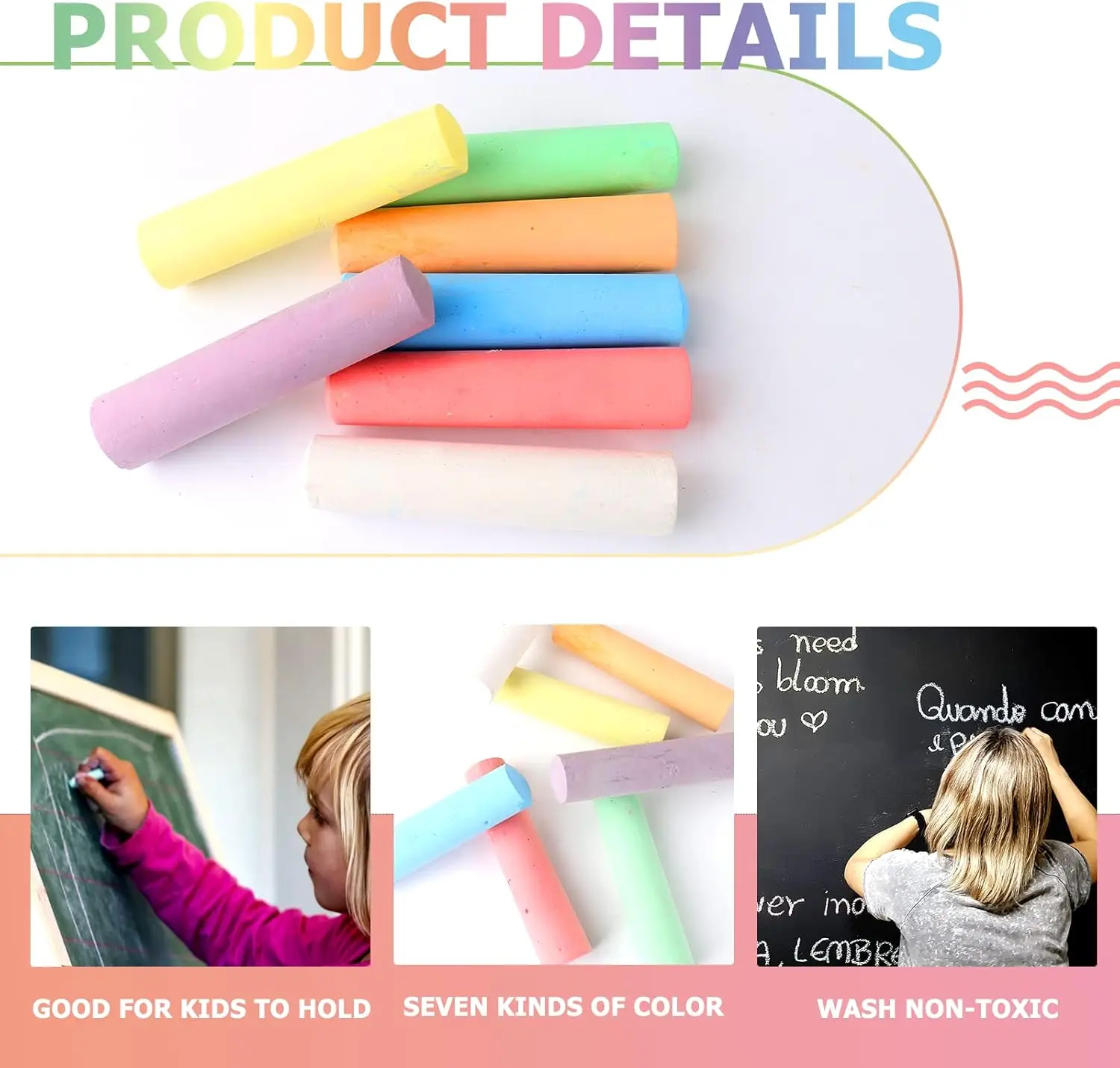 Washable Sidewalk Chalk Set 52 – Chalk Outdoor Jumbo Bewertung und Preis