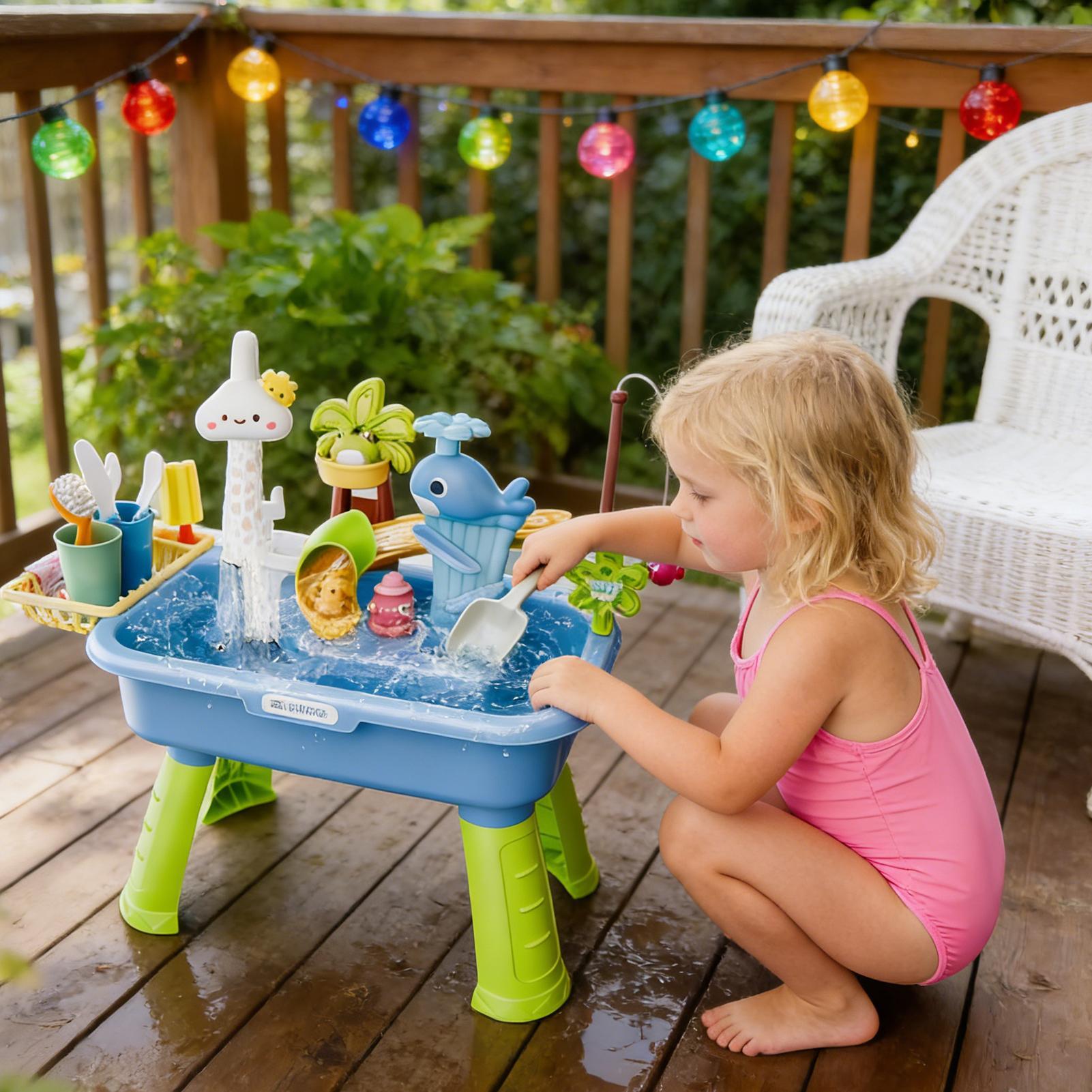 Children's Outdoor Beach Toy T – Kids Outdoor Folding Table Bewertung und Preis