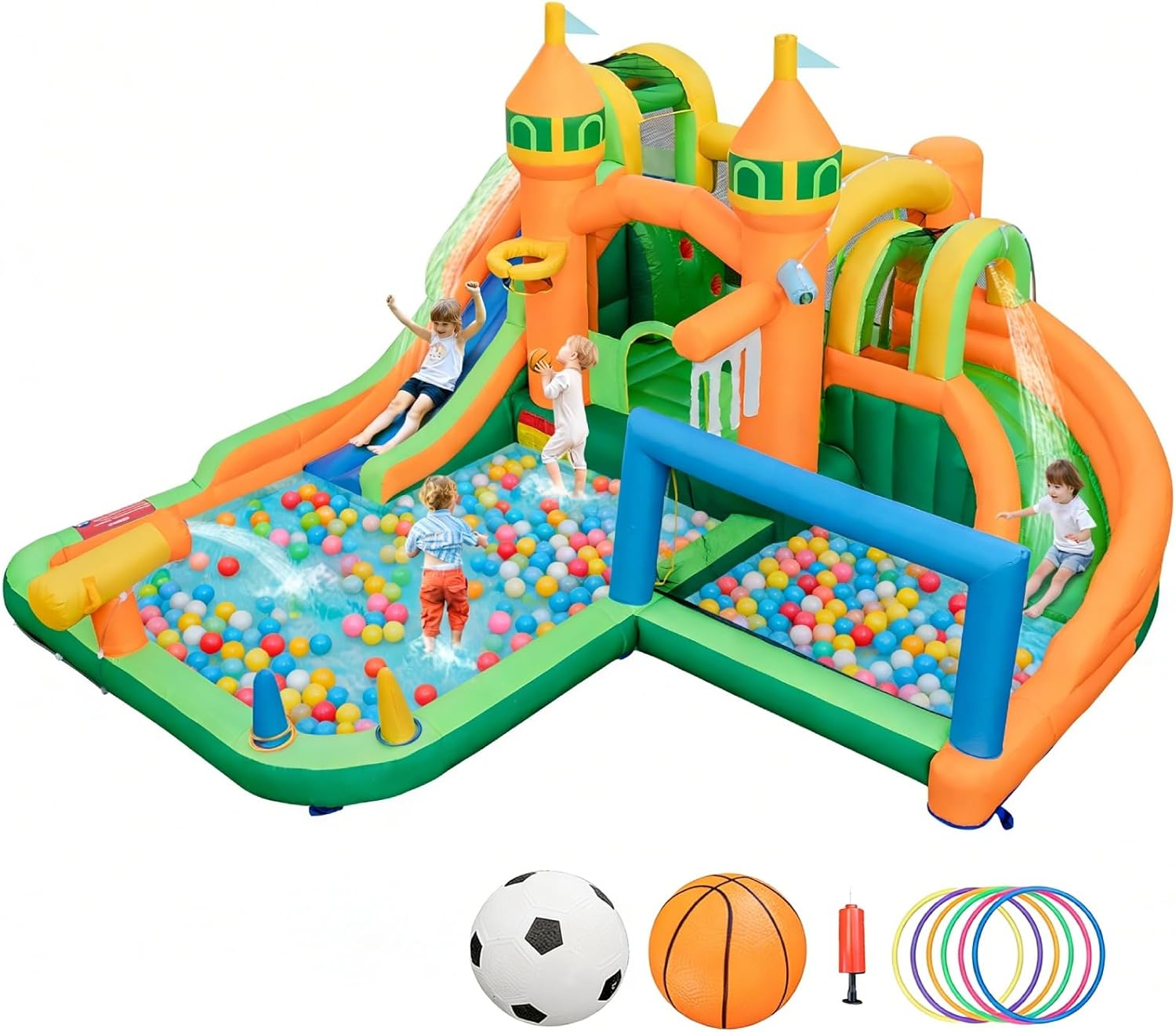 9-in-1 Inflatable Water Park B – Kids Outdoor Water Slide Bewertung und Preis